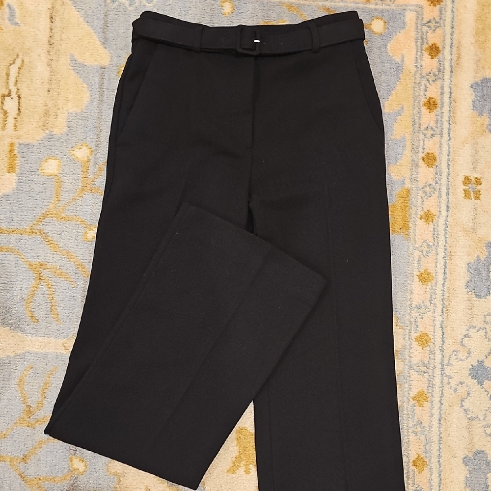 Ann Taylor High Rise Black Trousers In Twill Size 00